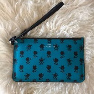 NWT Coach Mini Floral Wristlet